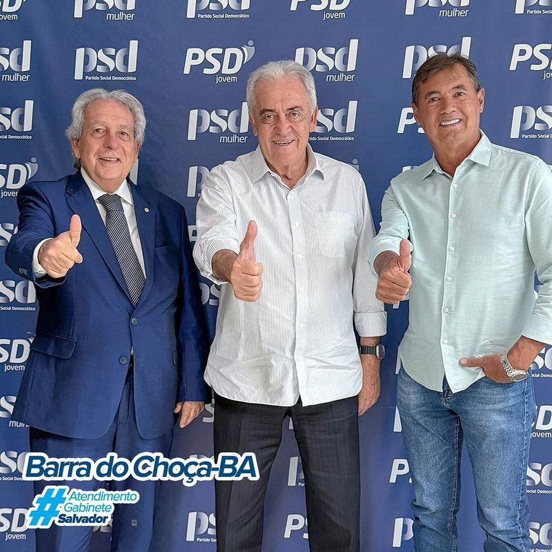 Prefeito Oberdan Rocha participa de reunião com o  deputado Paulo Magalhães e senador Otto Alencar em Salvador