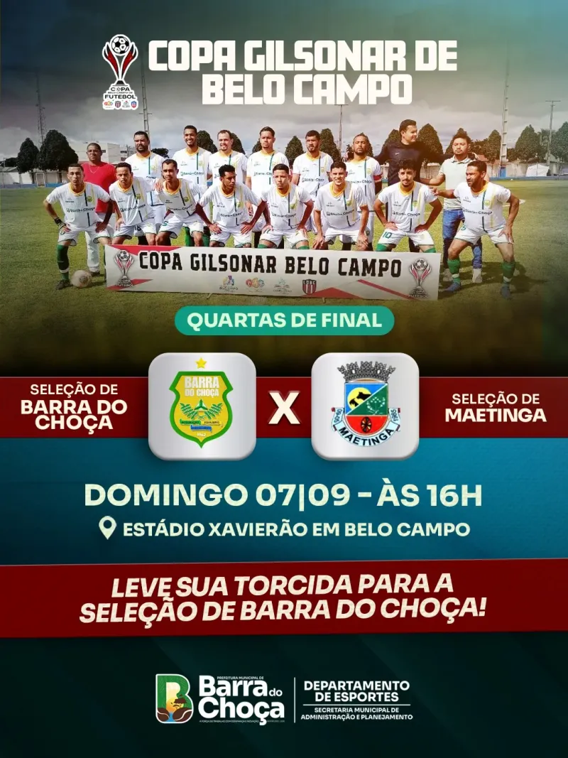 Seleção de Barra do Choça na Copa Gilsonar